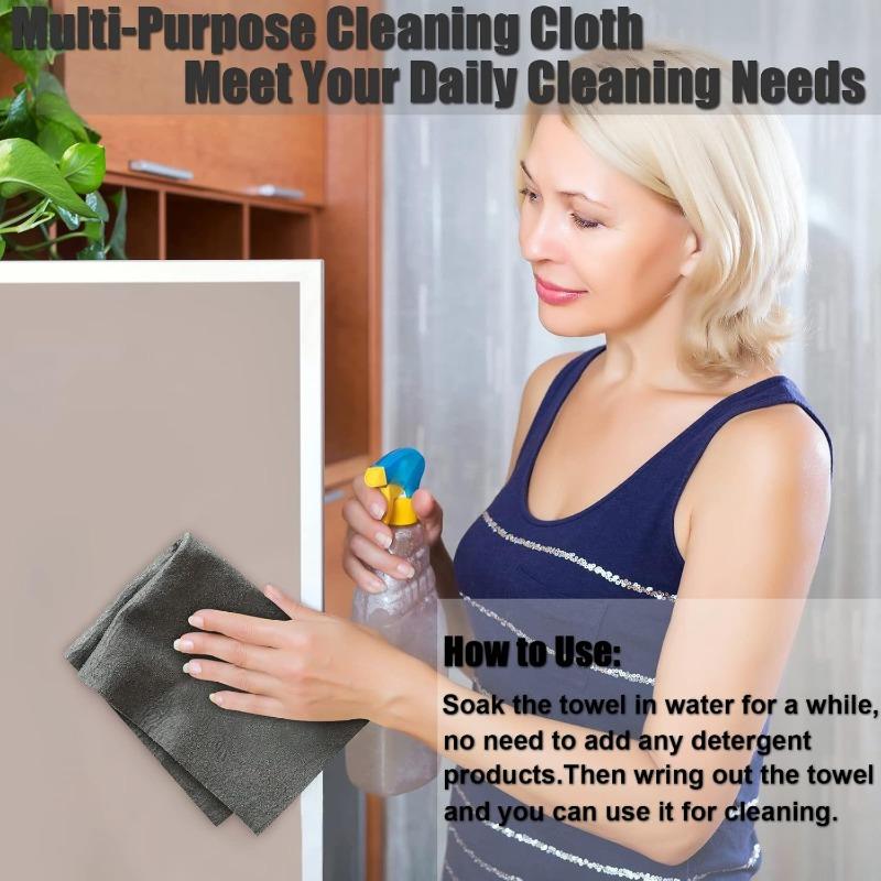 Thickened Magic Cleaning Microfiber Cloth For Kitchen Glass Car ,Glass Clean Towel Reusable Washable Lint-free Cleaning Rags