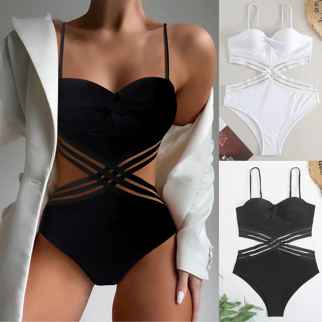 Women's Fashion Solid Color Sexy Swimsuit High Waist Bikini ,With Chest Pad, No Steel Support,