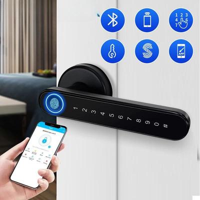 Bedroom Zinc Alloy Door Lock Handle Set Biometric Security Door Lock Smart Fingerprint Keyless Electronic Digital Lock