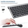 2,4g Silent Ultra Slim Spansk Ñ Layout Trådløst Tastatur Mus Combo Kompakt Teclado saksnøkkel For datamaskin Desktop TV Box