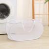 Folding Laundry Basket Organizer For Dirty Clothes Bathroom Clothes Mesh Storage Bag Household Wall Hanging Basket Frame