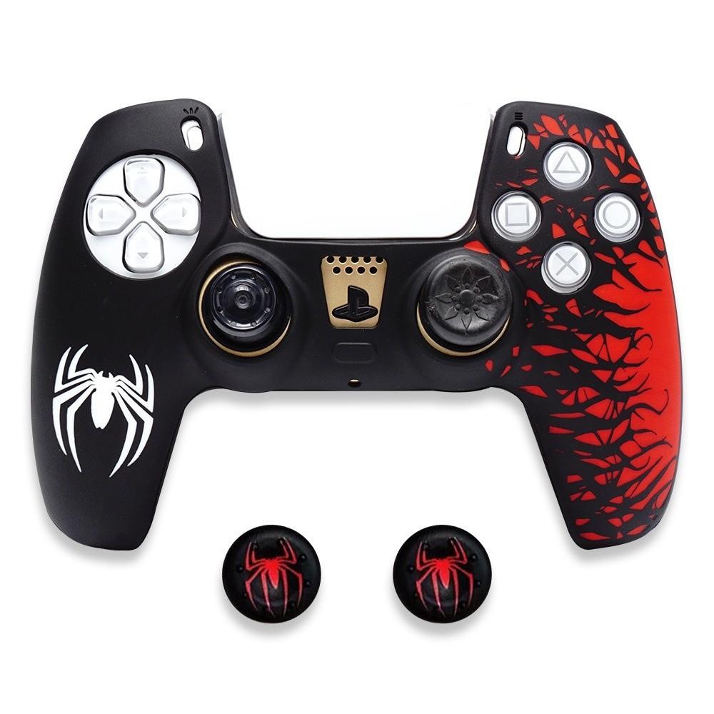 

Силиконовый чехол для контроллера, противоскользящий дизайн, накладки на стики для PS 5, игровые аксессуары A-Black