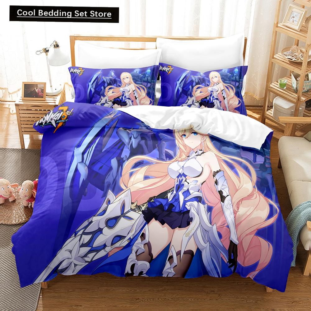 

Comforter 3D Anime Honkai Impact 3Rd Bedding Set Printed Decorative 2_3Pcs Bedclothes Home For Home Textiles Comforter (quilt)-EU Single(135*200cm)3pcs