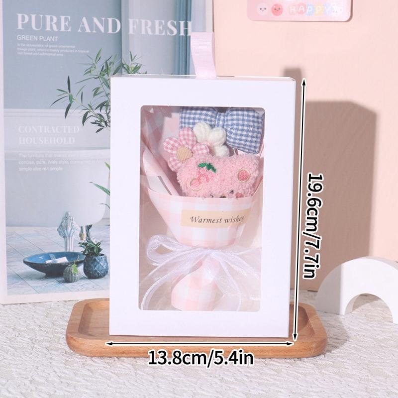 Graduation Artificial Flower Bouquet Mini Plush Teddy Bear Bouquet Floral Arrangements Gift For Birthday Wedding Party Favors