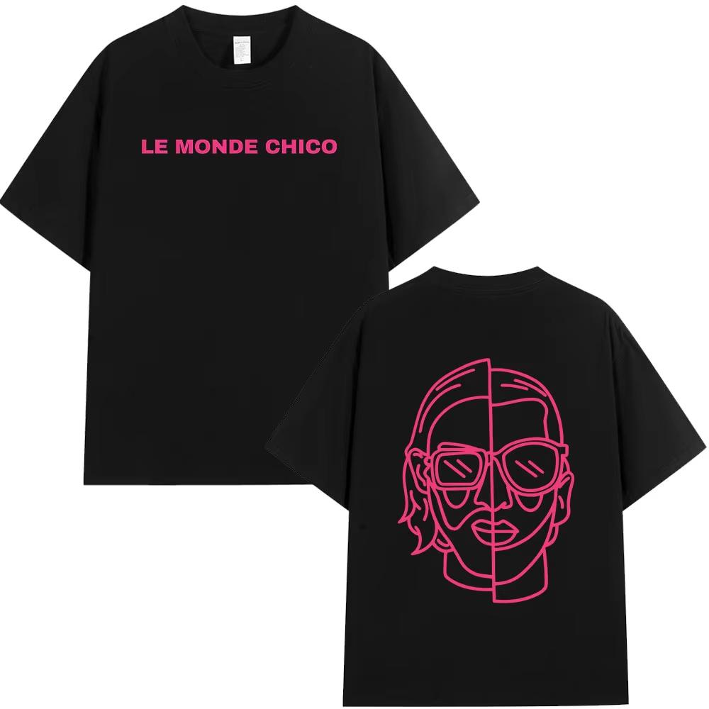 

Le Monde Chico T Shirt French Rapper Album Graphic Print T-shirts Men Women Fashion Oversized Short Sleeve Tee Shirt S