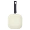 LIV PLUS Mini Frying Pan/Grill Pan, 14.5cm, Ceramic, Gas-Stove Only, Square, Matte Gray, ND-2796