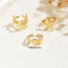 3Pcs/Set Gold Color Starfish Shell Open Ring Set Boho Coastal Stackable Rings For Women Summer Beach Jewelry