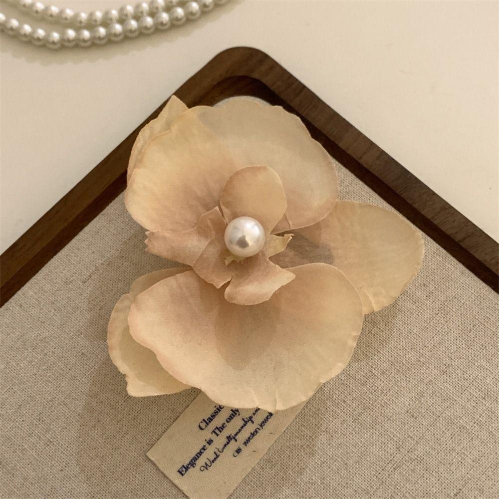 Cloth Butterfly Flower Hair Clip Butterfly Orchid Girl Hair Clip Orchid Flower Hairpin  Party
