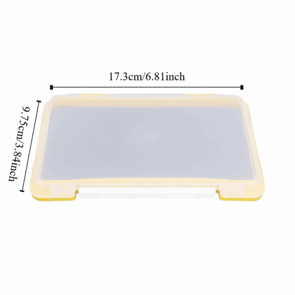 Kunststoff Angelhaken Aufbewahrung Gelbe Angelköderbox Langlebige Angeljig-Box Tackle Aufbewahrung