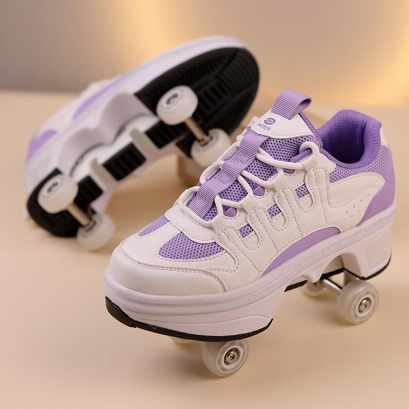 Meisjes Skate Schoenen Wielen Sneakers met Wielen Jongen /Meisje Roller Sneakers Roller Schoenen Vervormbare Schoenen Roller Skate Schoenen Jongens Skate Schoenen