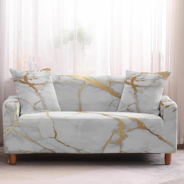 

Эластичный чехол для дивана с мраморным принтом, защитный чехол для мебели для гостиной, пылезащитный чехол для домашнего дивана, декор комнаты 3 seat 190-230cm
