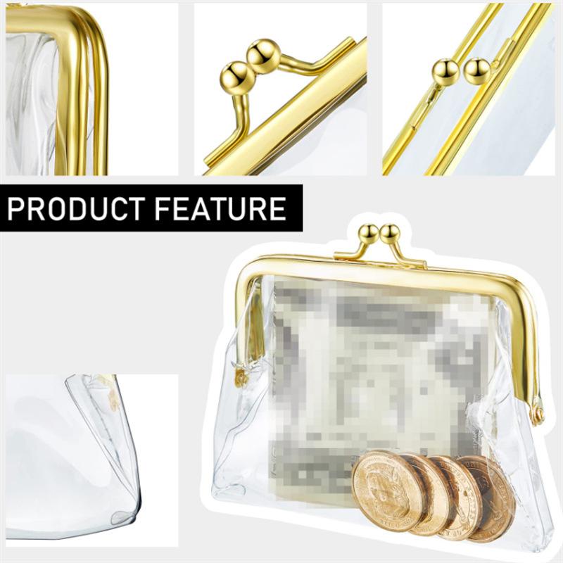 Mini Money Bags Bus Card Iron Mouth Clip Credit Id Card Small  Holder Transparent Coin Purse Change Purse