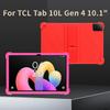 For TCL Tab 10L Gen 4 Tablet Case 10 Inches Tablet Kids Friendly Soft Silicone Adjustable Stand Cover Protective Sleeve 8483A