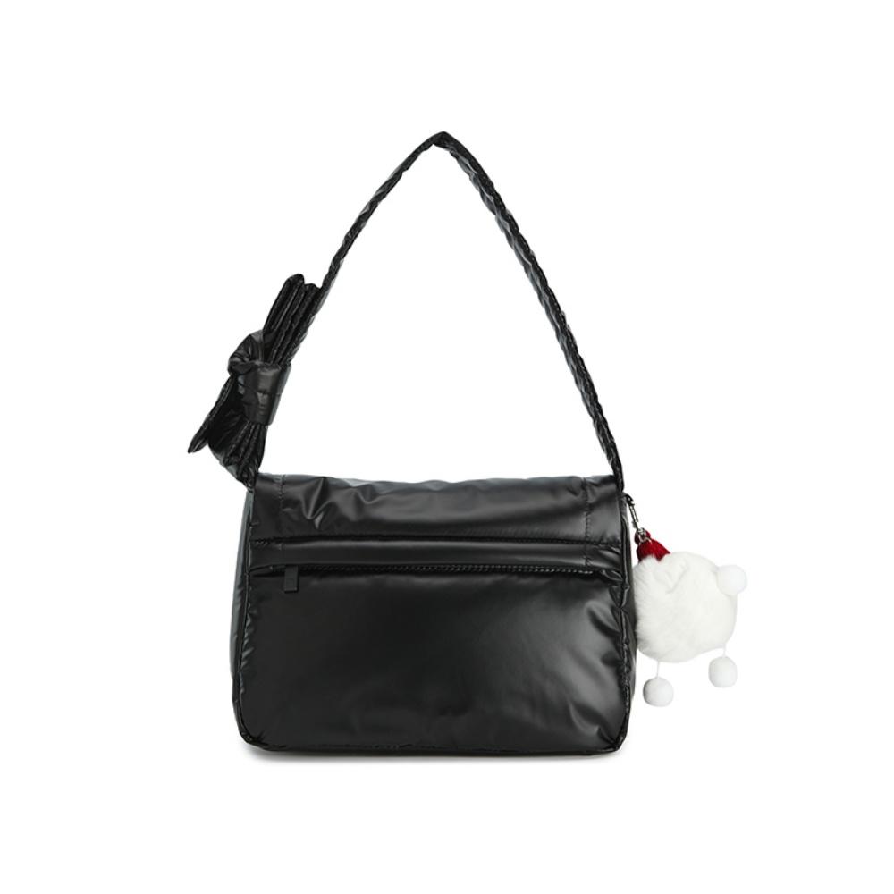 New FILA ORIGINALE Synthetic Leather Shoulder Bag Regular Women's Jet Black F13W549165FBK
