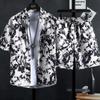 Men's Set Summer Beach Vacation Set Short Sleeve Shirt + Shorts 2 Piece Set