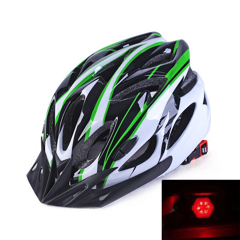 Bicycle helmet with tail lights, bicycle riding, mountain road bike helmet, integrated cycling cap