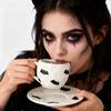 Creative Halloween-themed Ceramic Cups And Saucers Irregular Personalized Coffee Cups Coffee Saucers   Pattern Cups