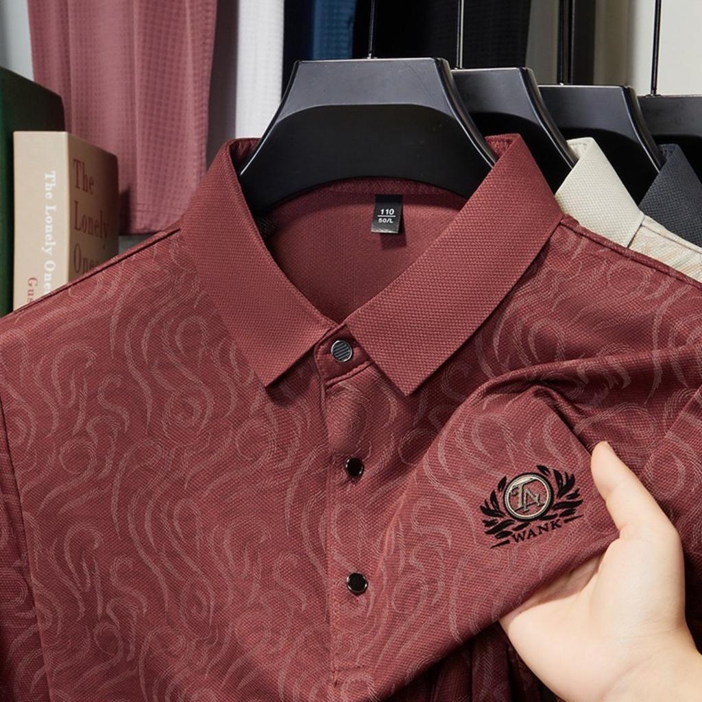 STORN Herren Neues Sommer Business Casual Kurzarm POLO-Shirt Mode Kurzarm Bequem und Atmungsaktiv Oberteil