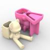 Betonové formy Formy na květináče Medvěd s taškou Tvarované Ručně vyráběné Silikonové formy Silikonový materiál pro DIY Květináč Váza