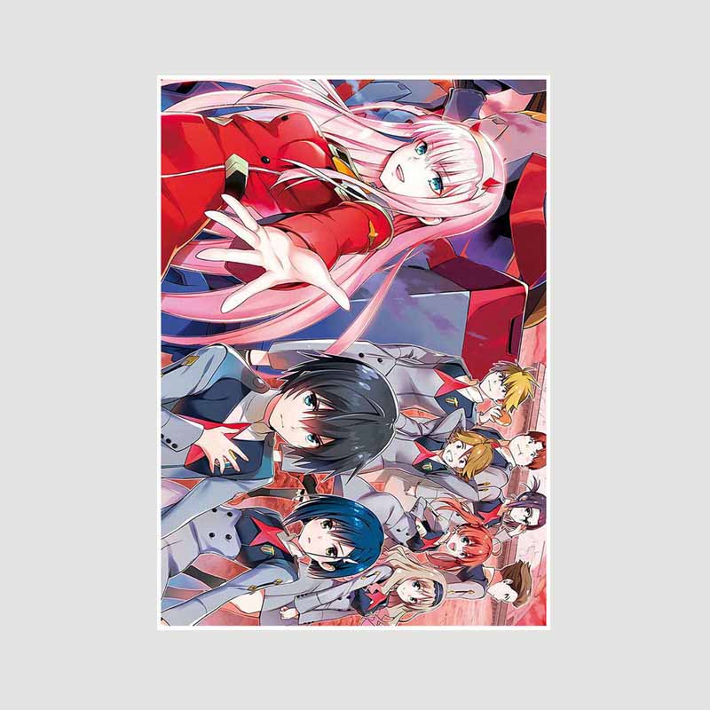 

Аніме-плакати на білому папері Художній живопис Класичне аніме Darling in the Franxx Плакат Home Decor Mural Прикраса вітальні Принти Картинки Подарунки 30x21cm