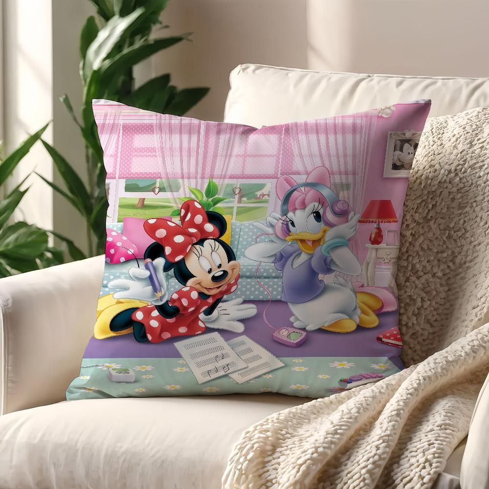 cartoon art pink cute m-Minnie Mouse Comfortable soft Pillow Case for Sofa Living Room Home office Decor Protective Covers