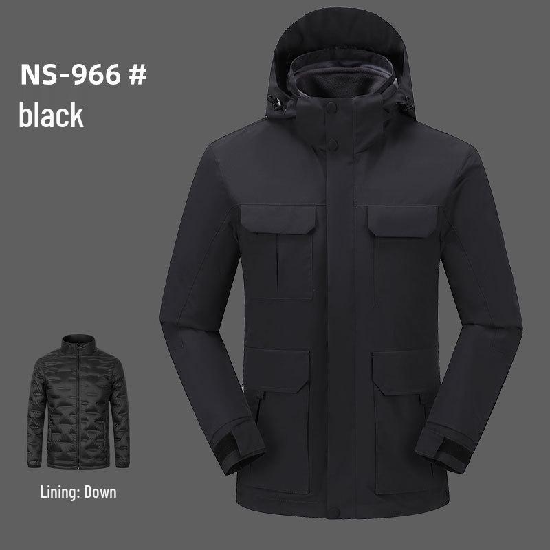 Custom Camouflage Three-in-One Jacket with Logo, Men's/Women's Fleece Workwear for Autumn/Winter, Made-to-Order with Custom Printing