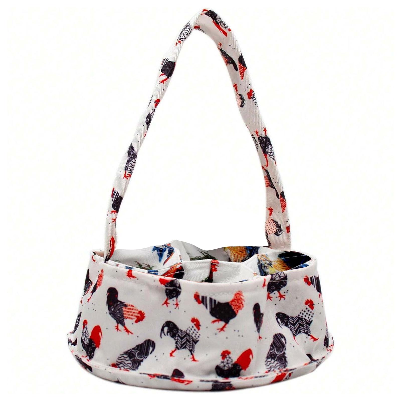 

Multifunctional Eggs Collecting Bag Farmhouse Foldable Eggs Gathering Basket With 7 Pouches Goose Eggs Bag Portable Carrier One Size