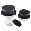 Glass Food Storage Containers with Snap Lids- 10 Piece Set by  Black)