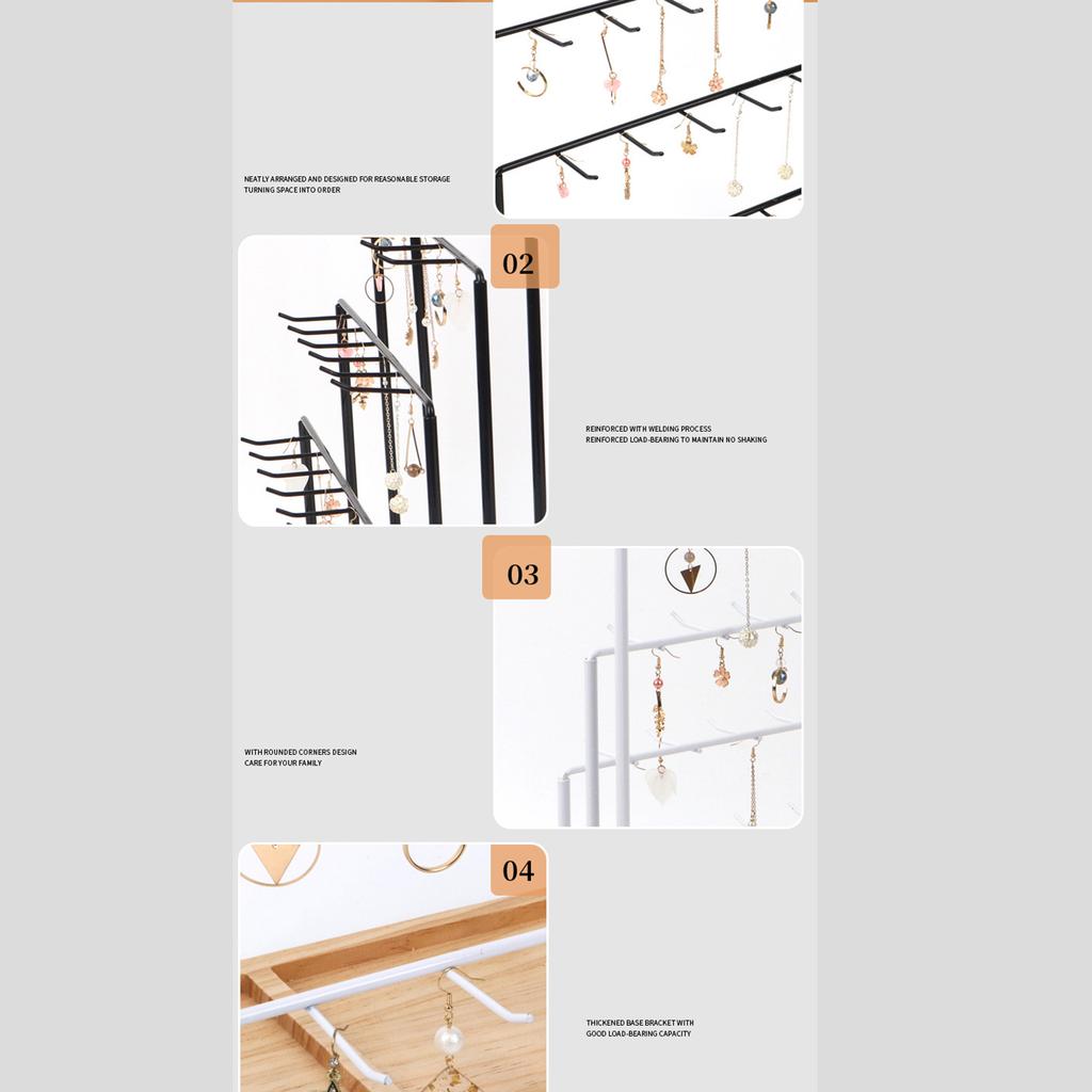 Earring Display Stand Holder Hanging Tabletop Jewelry Hanger Rack for Keychains Photography Home Earring Hooks Hair Accessories