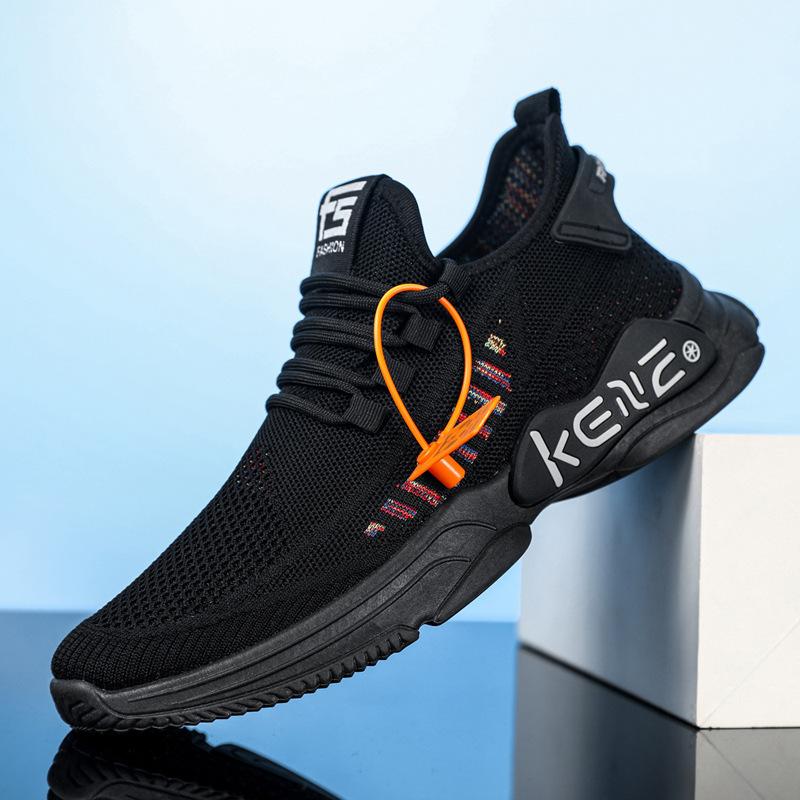 Men's Shoes Autumn New Breathable Fly-woven Trendy Shoes Fashion Large Size Casual Shoes Men's Sports Shoes