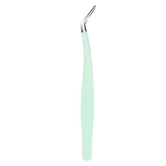 

False Eyelash Tweezers Stainless Steel Precision Clamp for Single Cluster And Hair False Eyelashes Rust-Proof Makeup Tool for Beginners And 2