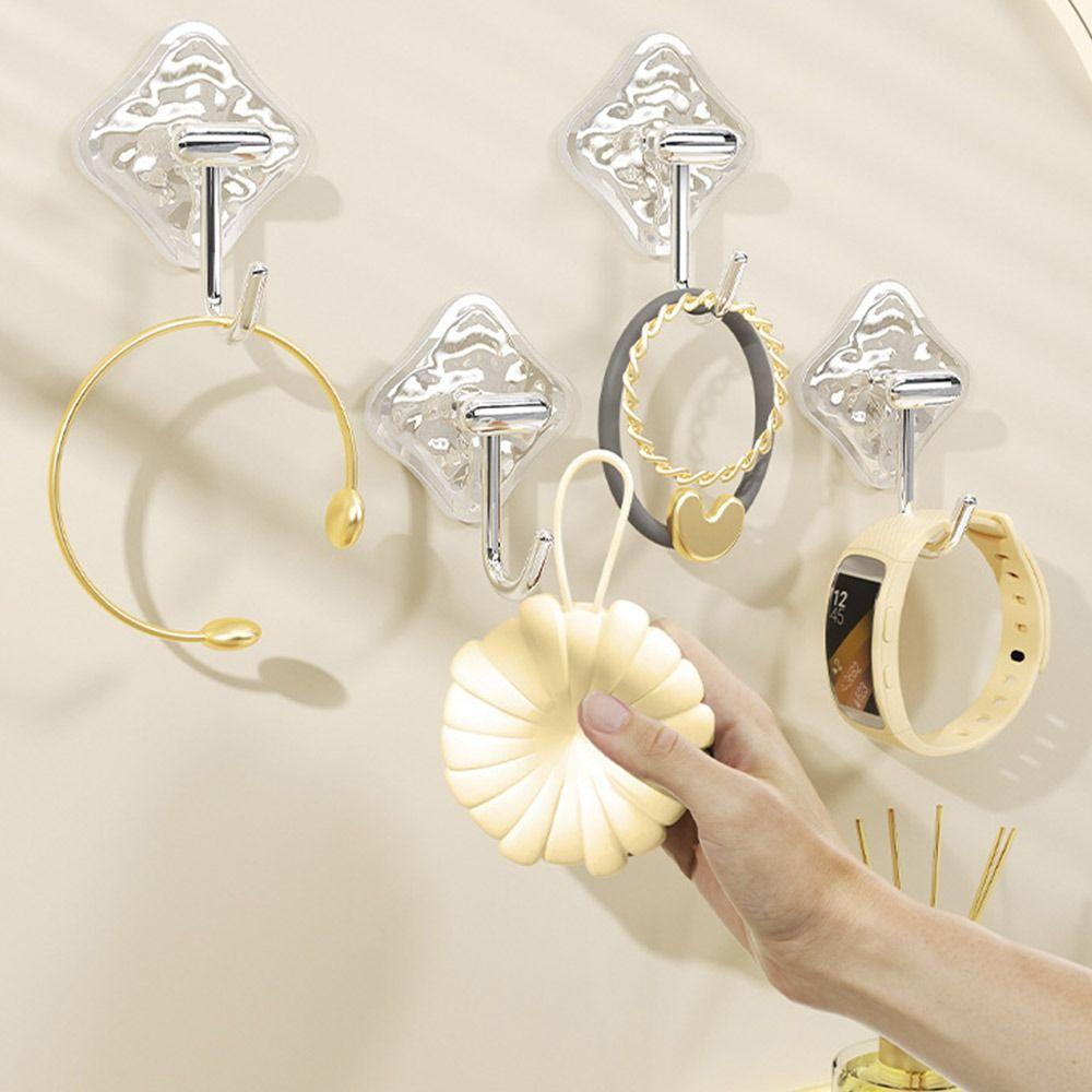 

2/4шт настенные крючки для ванной комнаты самоклеящиеся крючки для ключей домашняя организация