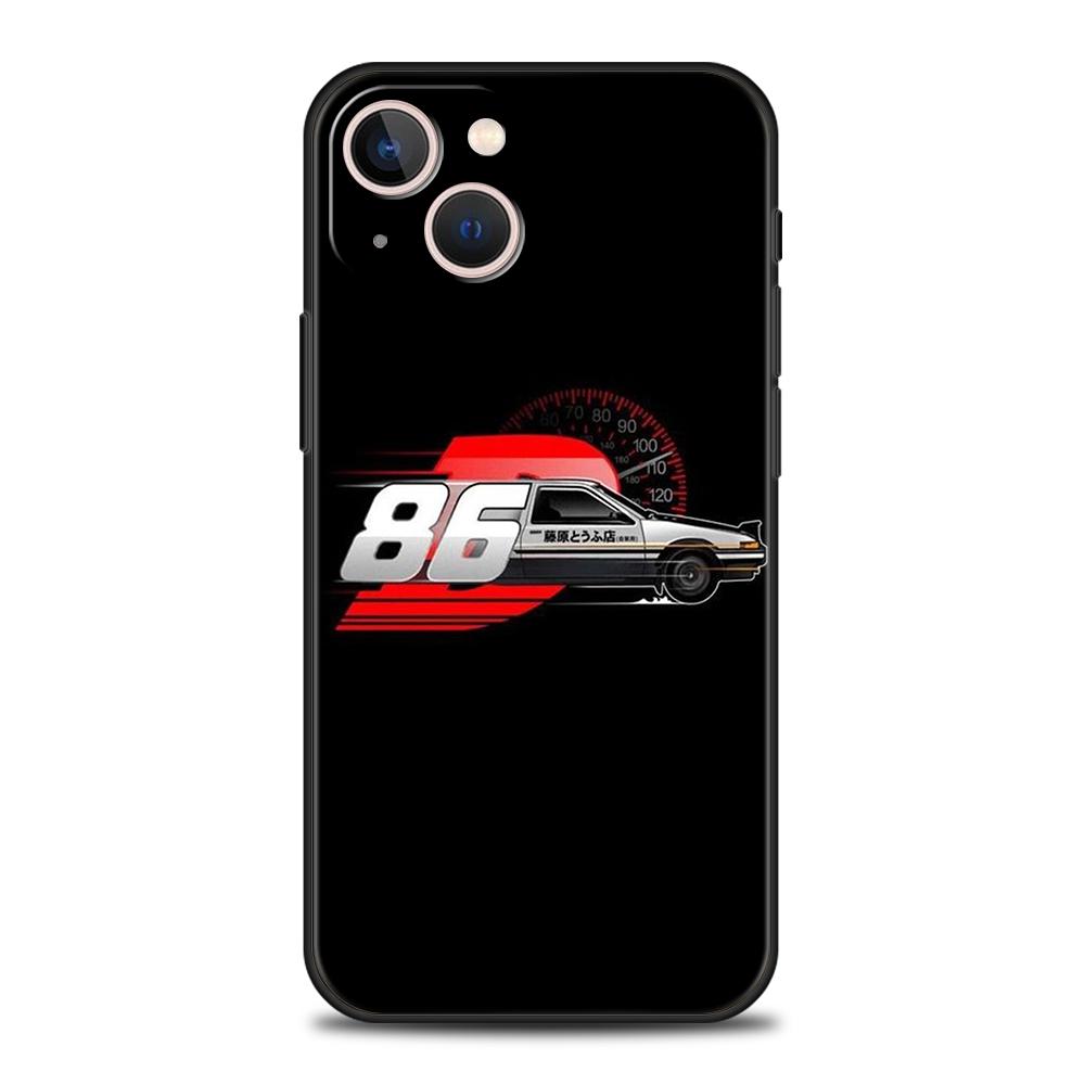 Initial D AE86 Phone Case for iPhone 16 15 14 13 12 Pro Max 11 Pro Max 7 8 Plus XS XR Shockproof Soft Shell Capas Bag TPU