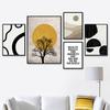 Abstract Landscape Wall Art Tree Sun Desert Quotes Nordic Posters and Prints Canvas Painting Wall Pictures for Living Room Decor