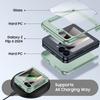 Slim Hard PC Case for Galaxy Z Flip 6 with Built-in Screen Protector,Shockproof Anti-Scratch Full Body Protection Cover,For Wireless Charging-Green