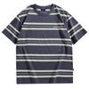 Anyang Men's Striped Crew Neck Summer T-Shirt - Casual, Loose Fit, Short Sleeve