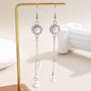 3Pcs/Set Women Jewelry Set Rhinestones Inlaid Imitation Pearls Charm Necklace Drop Earrings Bracelet Set Dating Commuting Jewelry Set