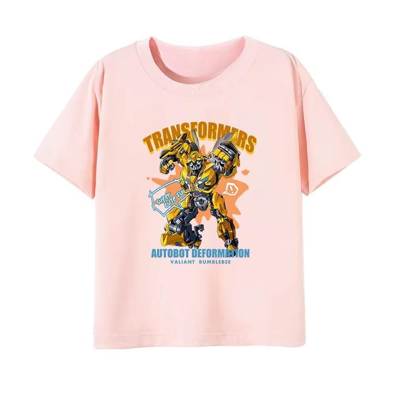 

Transformers Optimus Prime Childrens Tshirt 2026 New Summer Pure Cotton Western Style Parent Child Half Sleeve Top Summer S