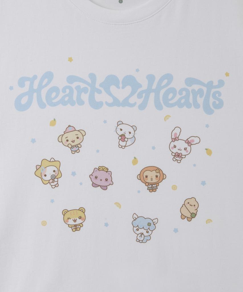 MUSINSA STANDARD [Hearts2Hearts Collaboration] Hearts2Hearts T-Shirt [White]