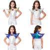 Boléro Armure de Danse Métallique pour Filles Steampunk Gothique Épaulette Colletée Pauldron pour Fête Thème Halloween Spectacle sur Scène