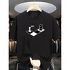 European sizes Men's Chess Strategy Graphic T-shirt - Sleek Design, Soft and Comfortable, Fiber, Crew Neck, Short Sleeve Style