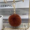 Auf Lager 8cm Kunstkaninchenfell Pompom Schlüsselanhänger - Plüschkugel Anhänger für Taschen und Kleidung