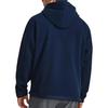 Under Armour Solid Color Hooded Fleece Pullover Sweatshirt Men Sweatshirt Navy 1378981-408