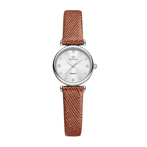 [Dieu Amour] Dieu Amour Women's Diamond Leather Strap Watch DAW3202L-L.BR