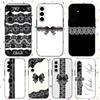 Black Lace Print New Hot For Samsung Galaxy S23 S24 S25 Ultra S22 Plus S21 Black Soft Case Waterproof Soft Case