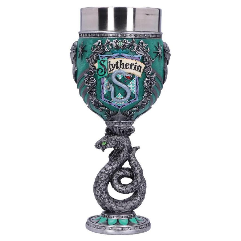 Nemesis Now Harry Potter Collectible Goblet Authorized Distributor Glass Stainless Steel [Slytherin] 19.5cm [Domestic Product]