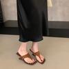 Französisches Nischendesign Keilabsatz Zehensandalen Schuhe Damen 2025 Sommer neue Mode silberne hochhackige Sandalen