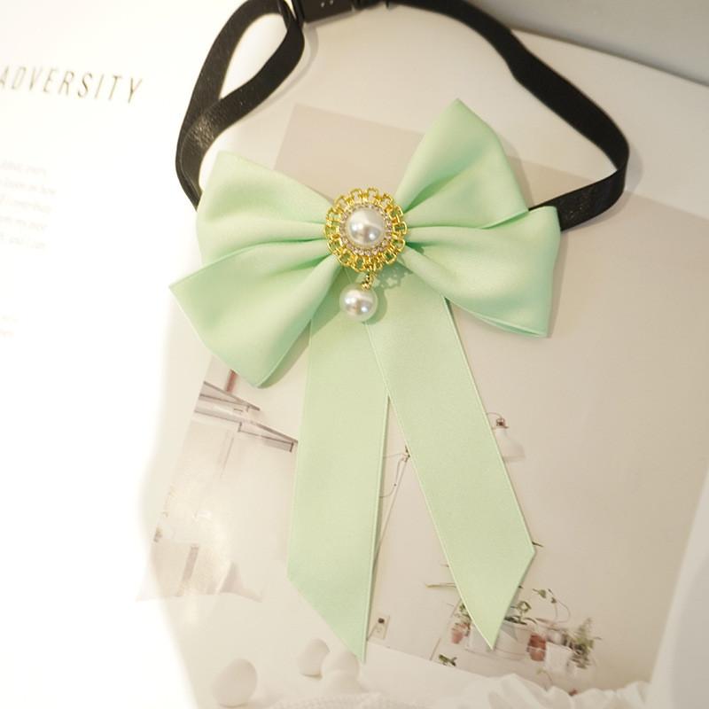Elegant Waterdrop Crystal Bow Tie Pin For Women With Classic College Style For Office Wear