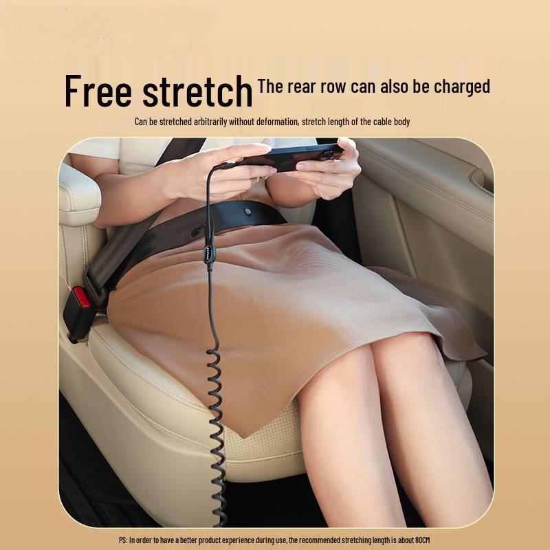 120W Super Fast Charging 3-in-1 Data Cable for Car: Compatible with Huawei and Apple 14