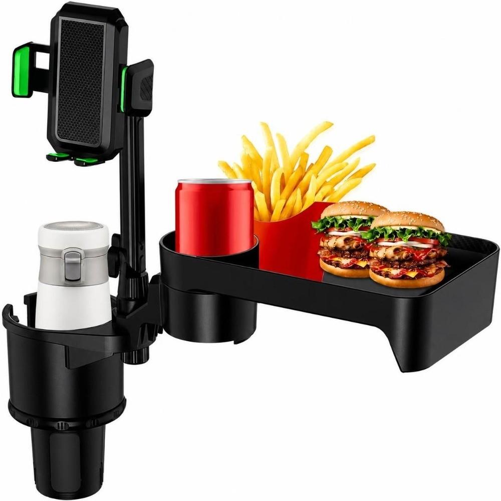 360° Rotation Car Food Table Tray 4-in-1 Car Cup Holder Expander Car Cup Holder  for Driver